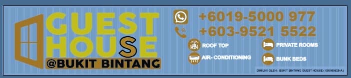 Guesthouse@ Bukit Bintang signboard